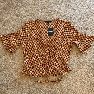 Deep v neck crop top